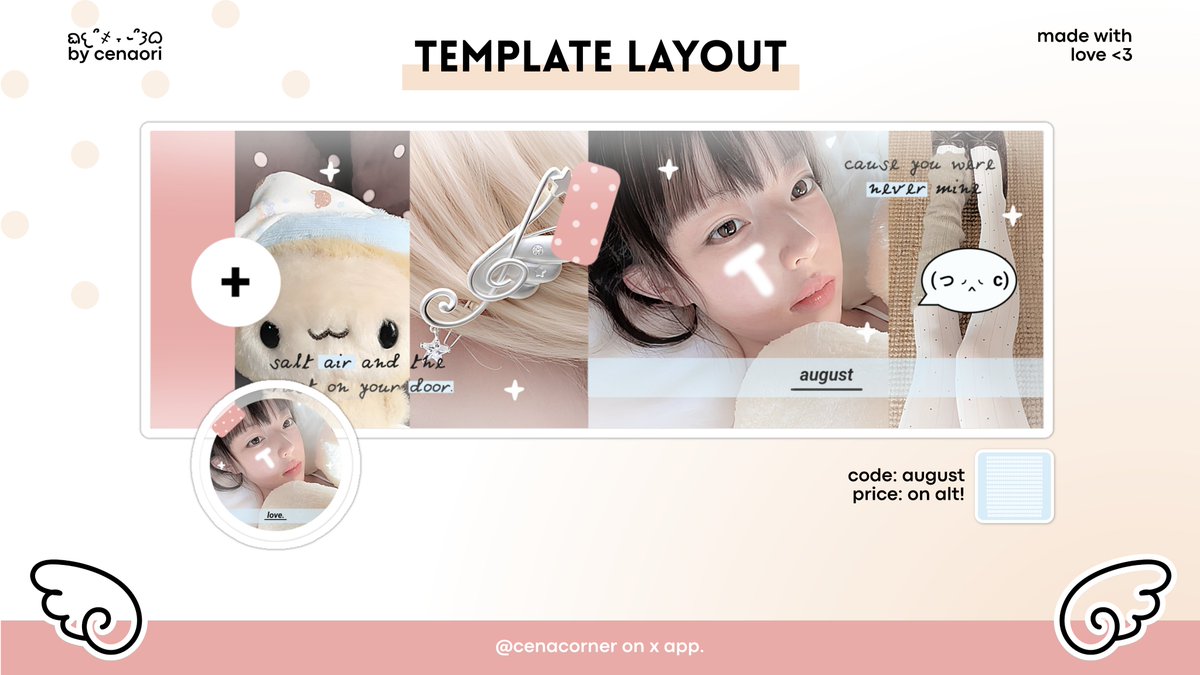 cenacorner's tweet photo. [ #bealanja ] help repost &amp; ospek!

hi, cena hadir dengan beberapa template layout baru yang harus diospek terlebih dahulu. layout model ufs. jika ada yang tidak aman kindly knock dm ya, tysm. 🎀🧁 https://t.co/3k9qIUlPtv