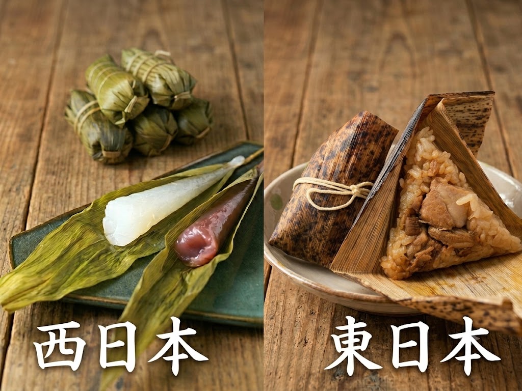 genpon66's tweet photo. 西日本では、端午の節句の給食に「ちまき」が出て、甘いデザートみたいな存在だった😊

でも大人になって東日本に来たら、「ちまき」といえば中華風のおこわ（五目ご飯みたいなもの）という感じでびっくり😳 https://t.co/hZwmU8PYgn