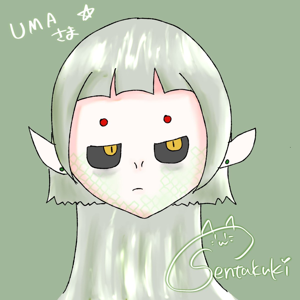 sentakuki_017's tweet photo. UMAさんのところの庵イヲリさん@Uma2071989Uma 描かせていただきました💫　元絵が二色だったので完全に髪色等々捏造しました。すみません。

#イラスト #FA https://t.co/xes8DtNPCK