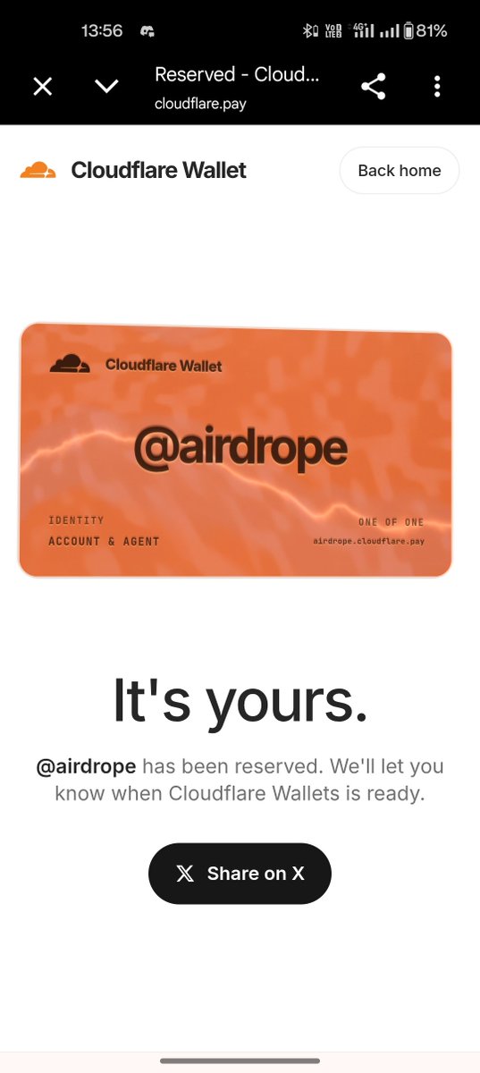 AvatarXsol's tweet photo. @Crypto_SunnyS @Cloudflare Mine https://t.co/cNxWWISkfF