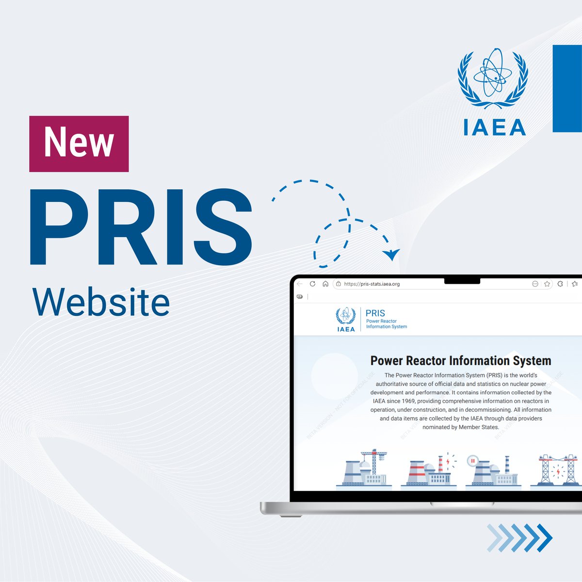 iaeaorg's tweet photo. 📢 The @iaeaorg's Power Reactor Information System (#PRIS) has a new look!  

PRIS is the world's most comprehensive source of nuclear power reactor data, and it now offers new ways to access, explore and analyze nuclear power information from around the world.