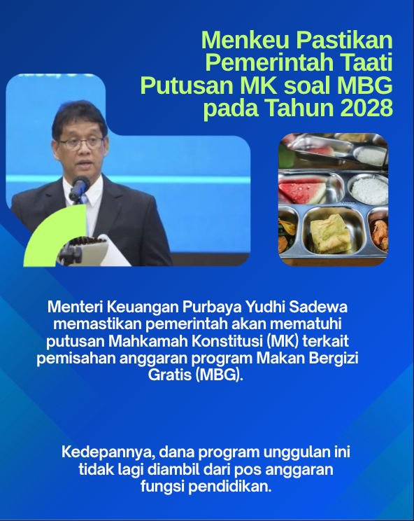 EPadang37580's tweet photo. Dana MBG tak lagi ambil dari anggaran pendidikan, keadilan dan kepatuhan ditegakkan.
#MBGKonstitusional #AnggaranAdil #PendidikanTerjaga https://t.co/YN4kOIlvWO