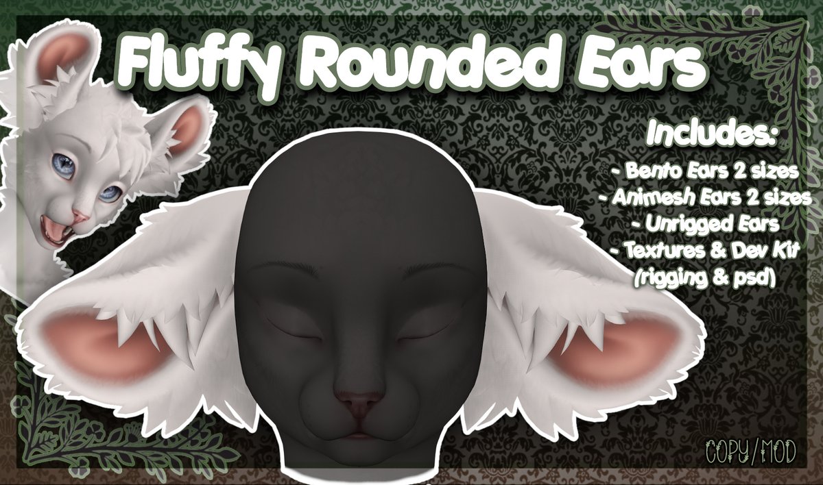 frettchenhausSL's tweet photo. Updates are rolling out for the Fluffy Rounded Ears!

  If you don't get yours, run to the nearest redelivery terminal or redeliver on MP  (depending on where you bought)  

Updated and added fluff, add a few more animations and added a BIG size!  
#secondlife https://t.co/qQy5RAj6IA