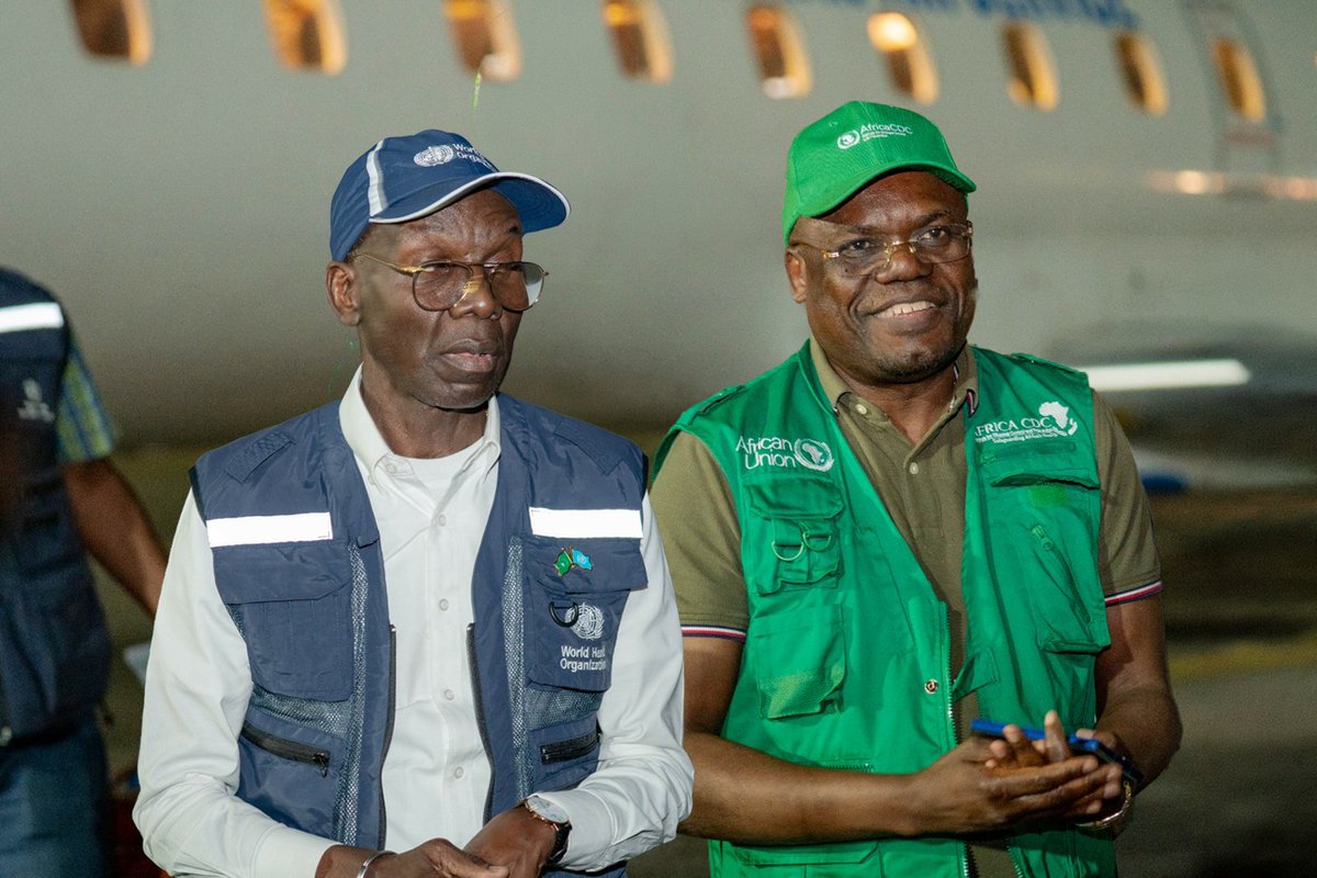 Dr_JeanKaseya's tweet photo. Last night, Professor Mohamed Yakub Janabi (@ProfJanabi) and I arrived in Kinshasa as our joint @AfricaCDC–@WHO mission continued following our visit to Ituri.

In Bunia, we saw committed health workers, response teams and provincial leaders working under difficult conditions. We also heard clearly that communities must remain at the centre of every decision, from surveillance and communication to care and recovery.

Our engagements now continue in Kinshasa to strengthen coordination and mobilise the support needed to stop the outbreak.

—————-
Hier soir, le Professeur Mohamed Yakub Janabi et moi sommes arrivés à Kinshasa, dans le cadre de la poursuite de notre mission conjointe Africa CDC–OMS après notre visite en Ituri.

À Bunia, nous avons vu des agents de santé, des équipes de riposte et des autorités provinciales pleinement mobilisés dans des conditions difficiles. Nous avons également entendu un message clair : les communautés doivent rester au centre de chaque décision, de la surveillance et la communication jusqu’aux soins et au relèvement.

Nos échanges se poursuivent désormais à Kinshasa afin de renforcer la coordination et de mobiliser les appuis nécessaires pour mettre fin à l’épidémie.

#AfricaReady #AfricaResponds