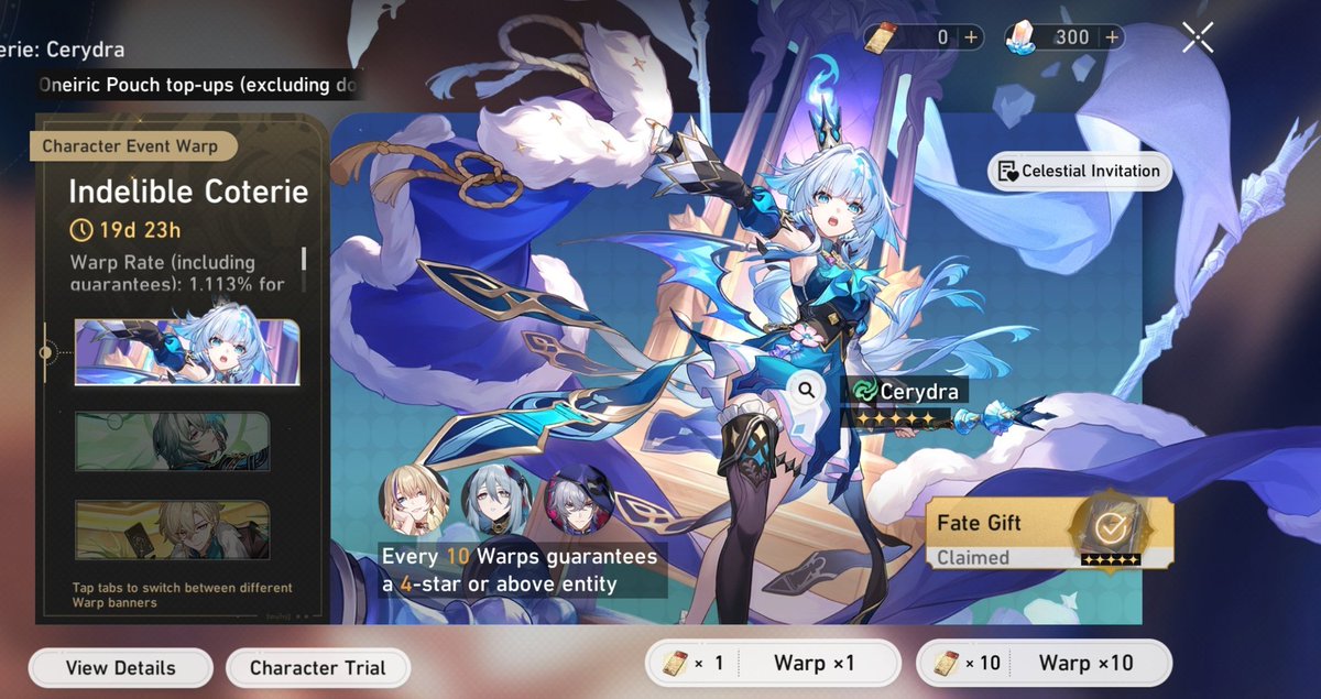 Mikostails's tweet photo. ⚠️WARNING⚠️

the current bug that has been found in the event warp section will leave in 19 days and 23 hours please beware TO NOT PULL❌❌ on it because if you manage to get a 5* it will give you a global passive debuff called “Cerydra” so beware to skip and ignore this banner https://t.co/FTRMq0i1ES