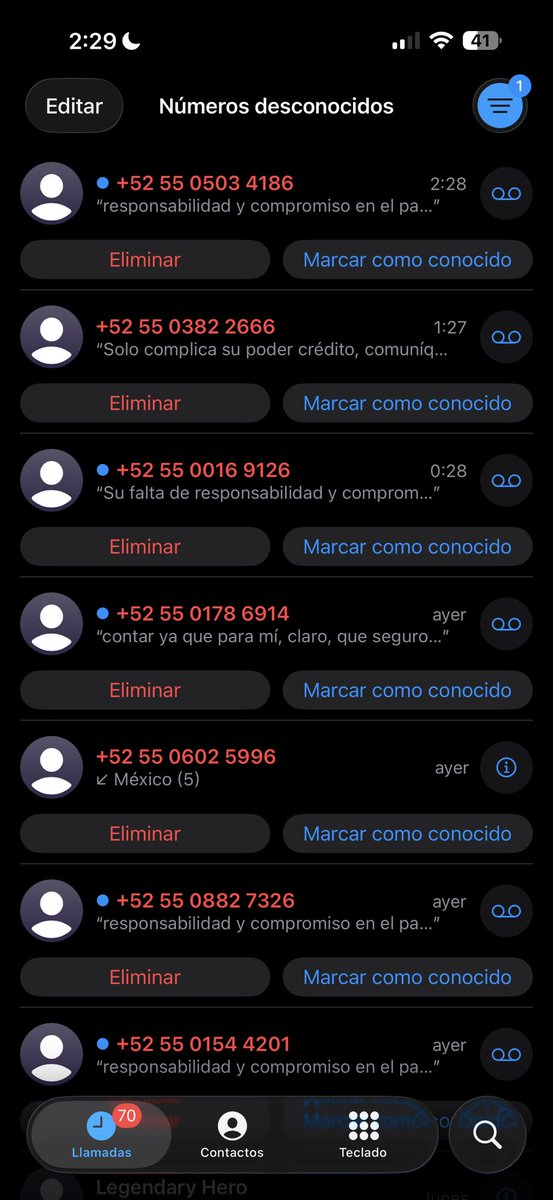 TexEscucho's tweet photo. Estimados @CondusefMX  he estado recibiendo llamadas DE MADRUGADA por parte del jurídico de @BancoAzteca buscando a otra persona YO NI SI QUIERA TENGO CUENTA EN BANCO AZTECA!! Quiero denunciarlos! Vean la pinche hora! Ahorita son 02:30 AM! https://t.co/bhKQHchIka