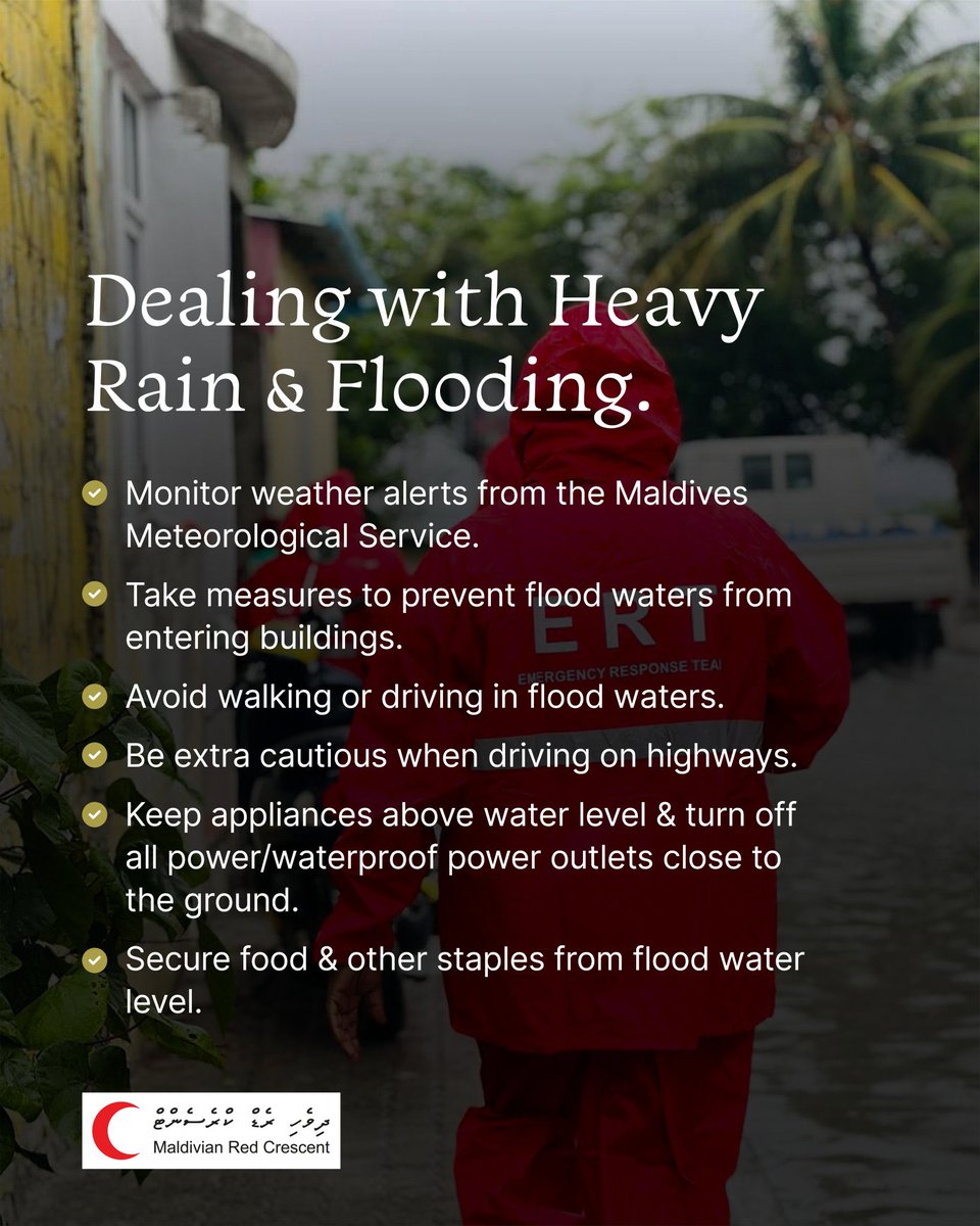 maldivianrc's tweet photo. Here are some precautions you can take to help minimize the impacts of adverse weather!🌧️ https://t.co/UBj4FEe2XE