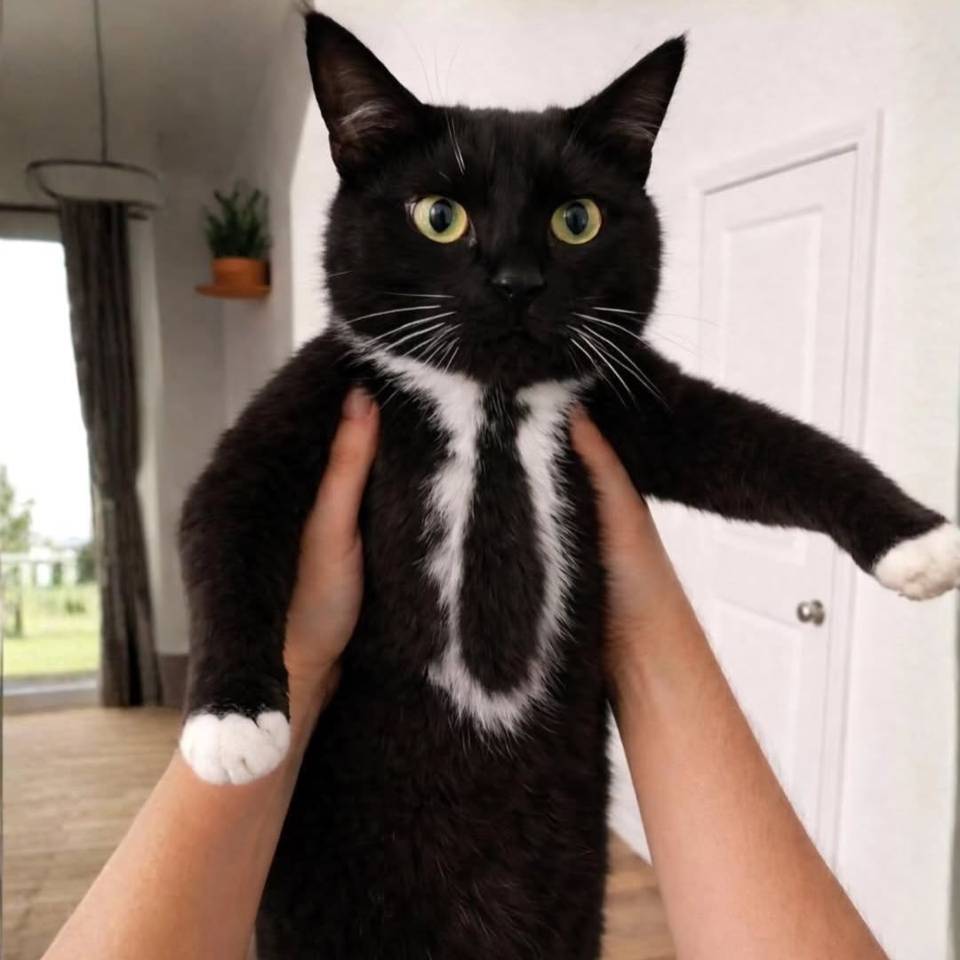 daktilock's tweet photo. Göğsündeki desenle takım elbise giymiş gibi duran kedi ilgi çekti. https://t.co/s1Otlmtmbw