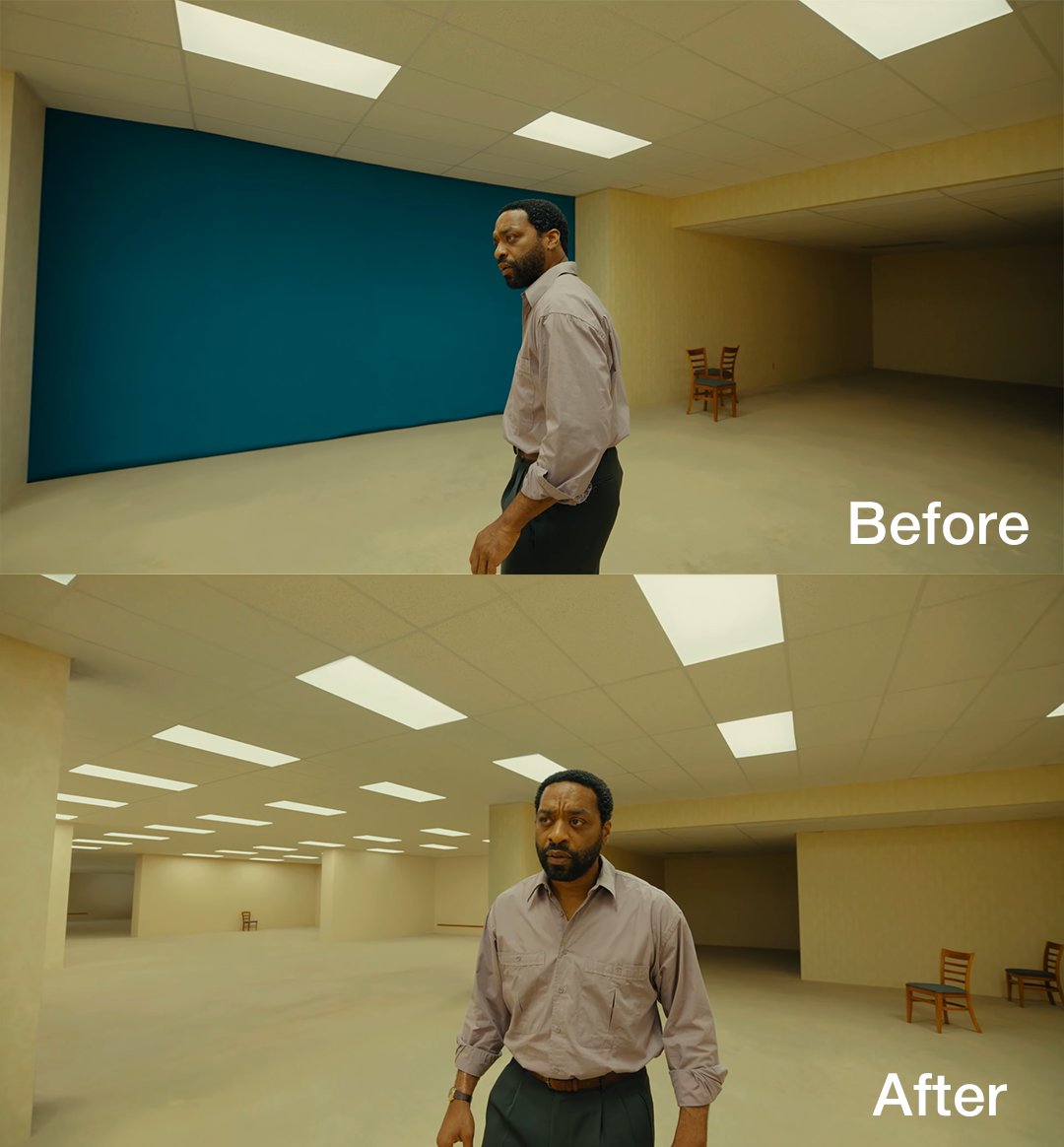 KaneHypeGuy's tweet photo. Various shots in Backrooms, before and after VFX. https://t.co/UxXrEn3B1I