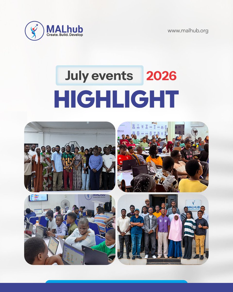 malhubng's tweet photo. Last month was packed with impact and growth across our ecosystem.

We are deeply grateful to our partners, instructors, and incredible community for making July an unforgettable month.

Let’s see what August has in store🤗 https://t.co/ddmmWBeigA