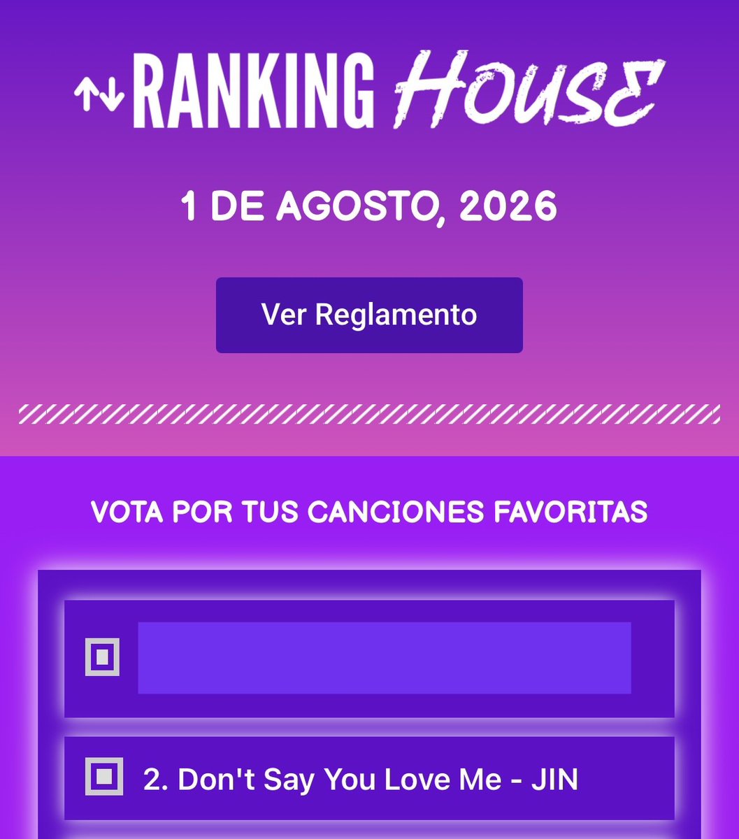 KSJvoteJAPAN's tweet photo. 📻ラジオリクエスト🐹🎶

🇲🇽 House Radio
🔗https://t.co/cHlUgjcHV4

曲を選択しVotarで投票完了
（ページを更新すると繰り返し投票できます）

Today I want to vote 15 times for #Dont_Say_You_Love_Me by #Jin for #RankingHouse - thank you @houseradiomx https://t.co/1zJbeycYEh