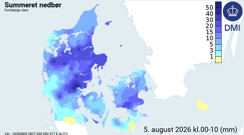 Kaltfront bringt Wolkenbrüche nach Dänemark – Mittwoch wird freundlicher