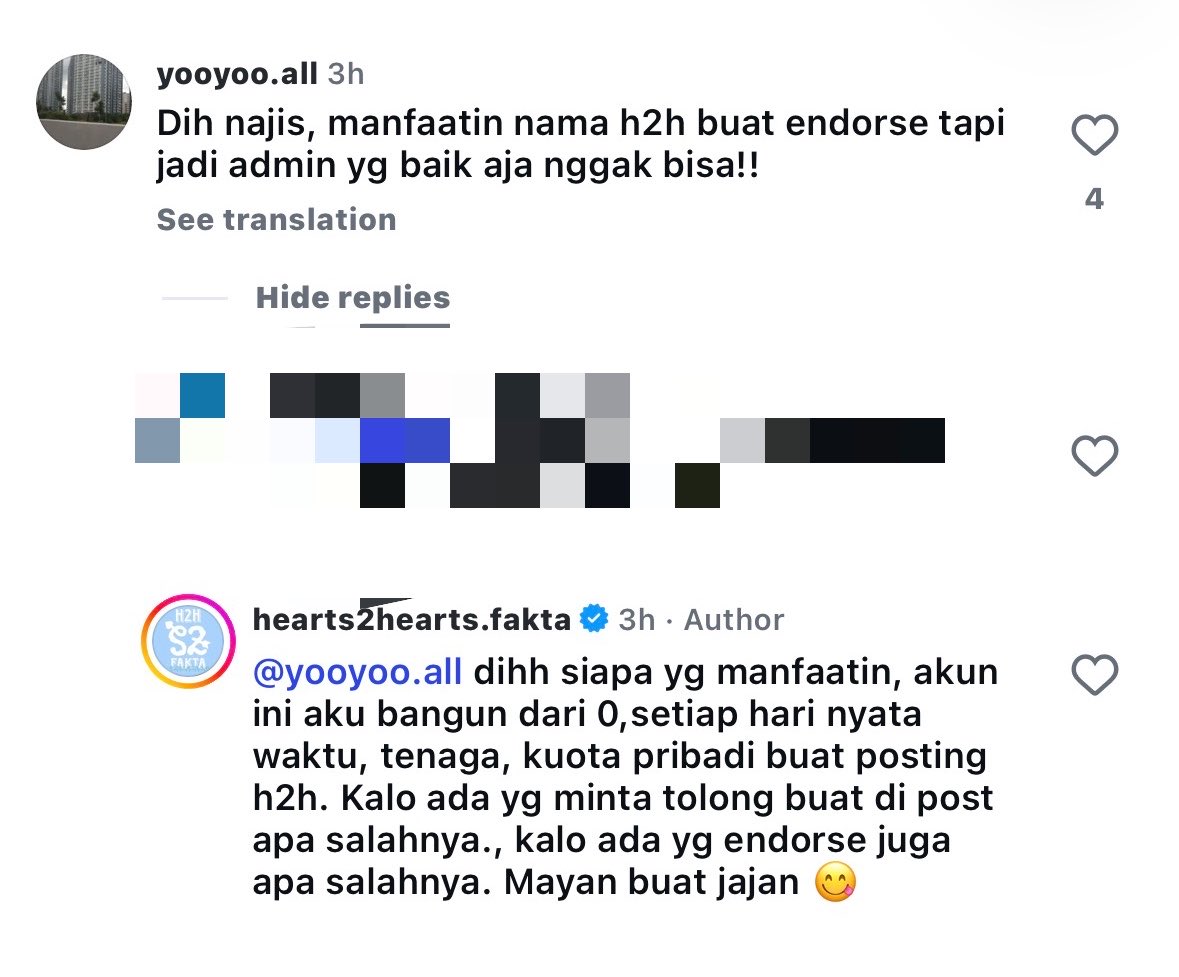 taexyn's tweet photo. temen2 mohon untuk rnb akun fanbase hearts2hearts yang di ig ini ya. ditambah dia cuman manfaatin nama h2h doang buat dapet keuntungan pribadi😡 https://t.co/ebfemLOTBM