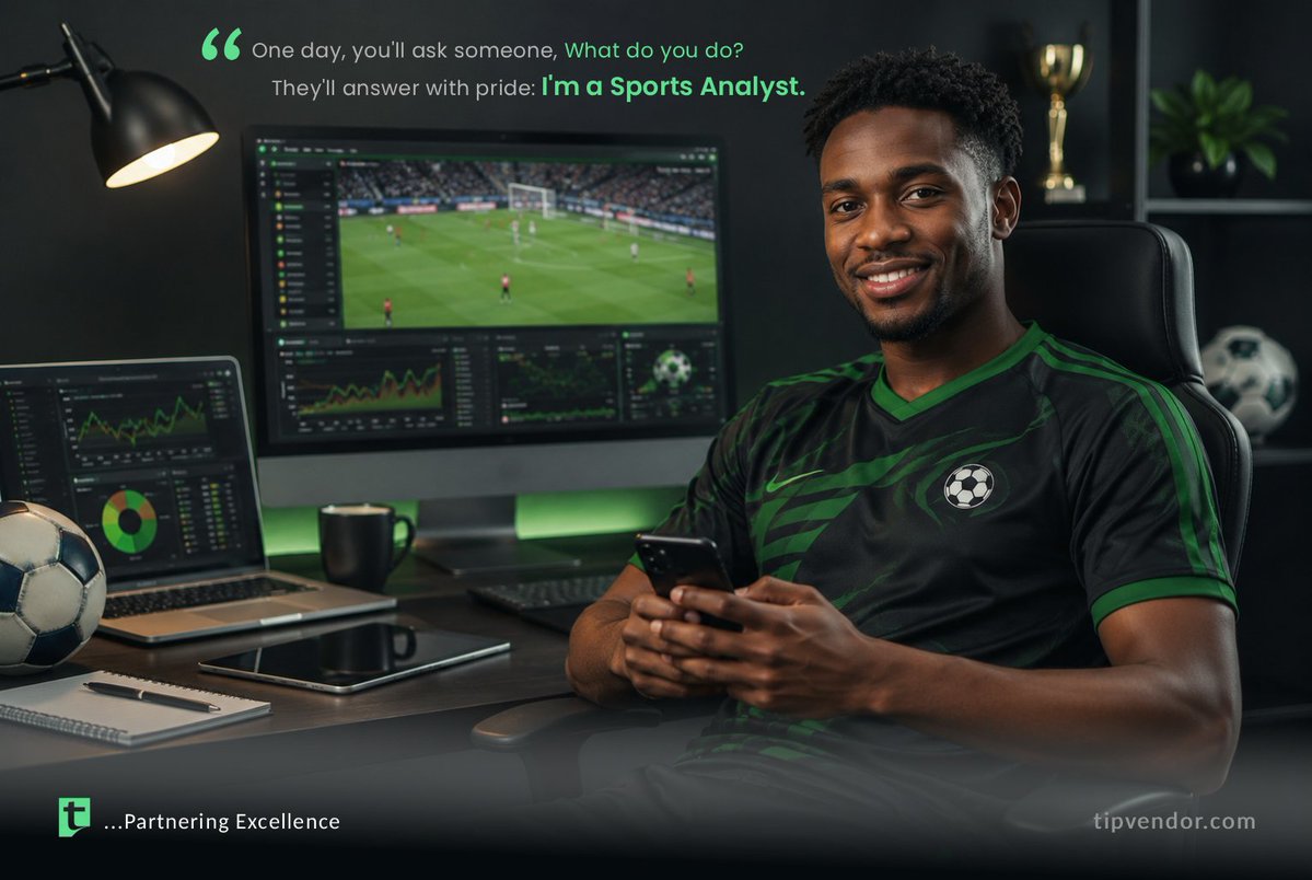 tipvendor's tweet photo. One day, you'll ask someone, "What do you do?";

They'll answer with pride: "I'm a Sports Analyst."

https://t.co/vSfkK7effv https://t.co/SjHcstFxGr