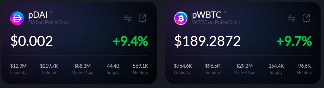 yourfriendSOMMI's tweet photo. ❤️💛💚💙 

+10% gain for pDAI & pWBTC.

But pDAI is a stupid garbage coin that's too smelly to talk about.
Continue to ignore this coin.
💜 I urgently alert you to stop looking at this coin, and the Purple Bitcoin. 
🧨 They are stupid and unstable.

💟 PulseChain has a lot of cool coins. 
But it's only rewarding for those who reject soy.