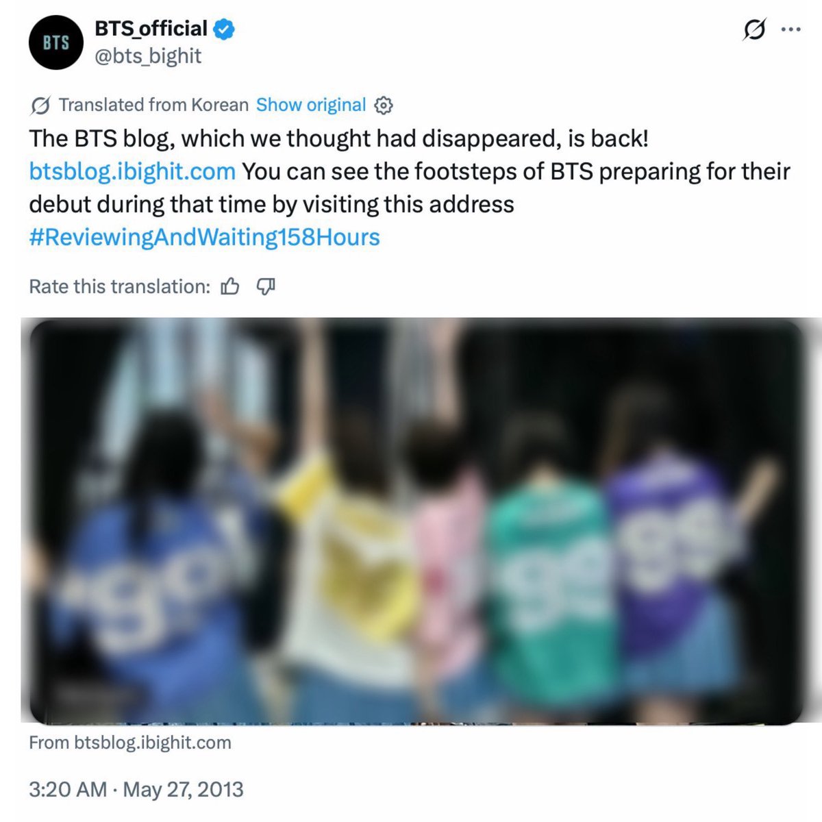 btsdaily77's tweet photo. Has the BTS blog been hacked? @BIGHIT_MUSIC @bts_bighit @HYBEOFFICIALtwt Please restore it. 🙏

We demand that @BIGHIT_MUSIC restore BTS’ old blog.

PROTECT BTS HISTORY
RESTORE THE BTS BLOG!

#PROTECTBTSHISTORY
#RESTOREBTSBLOG https://t.co/hZuMZcLh8m