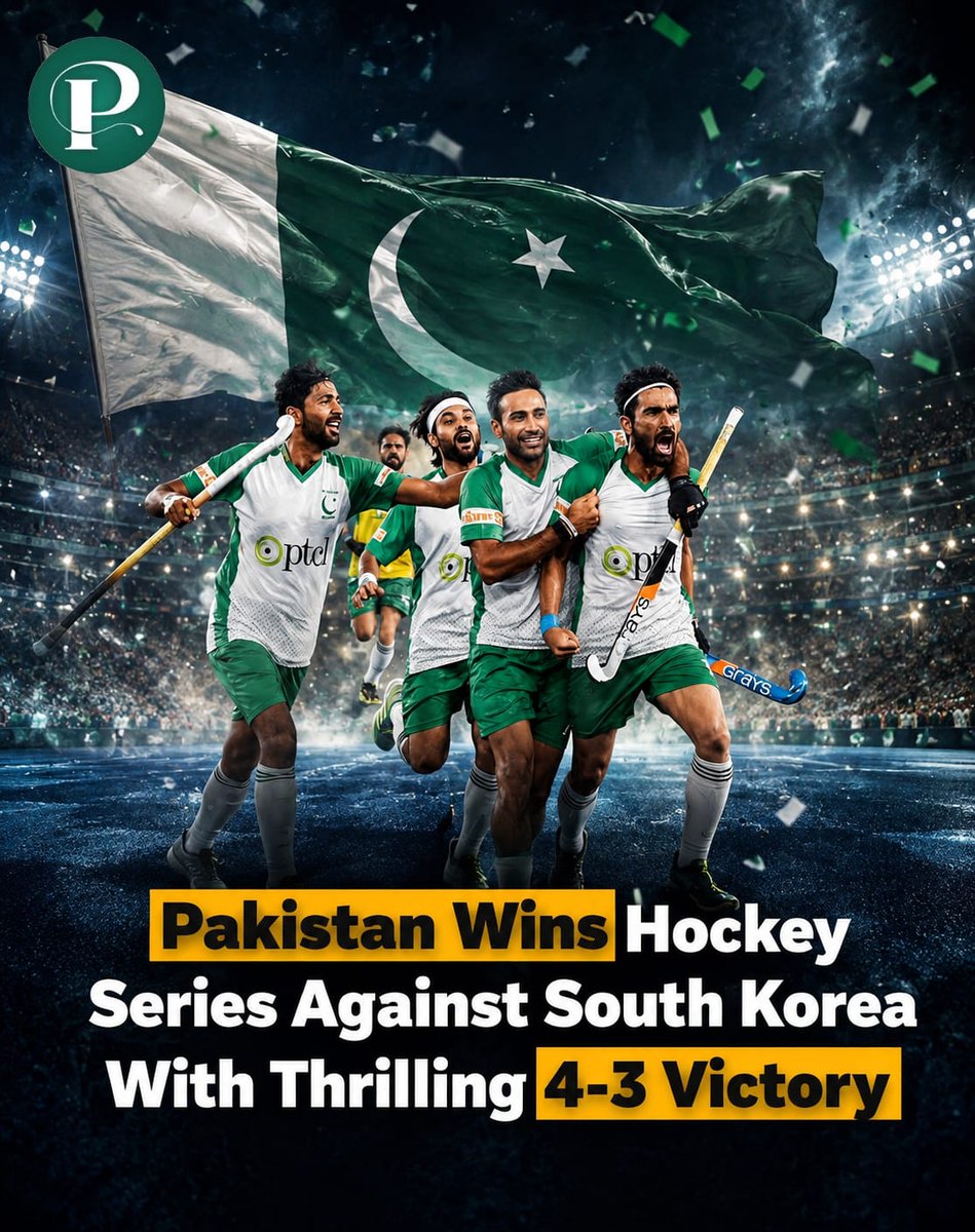 Thepakever's tweet photo. Disclaimer: This post is for informational purposes only and is based on publicly available sports reports. The visual is used strictly for illustrative reference.
#PakistanHockey #HockeyPakistan #TeamPakistan #SouthKorea #Victory #SportsNews #GreenShirts https://t.co/Ow2D5BKPch