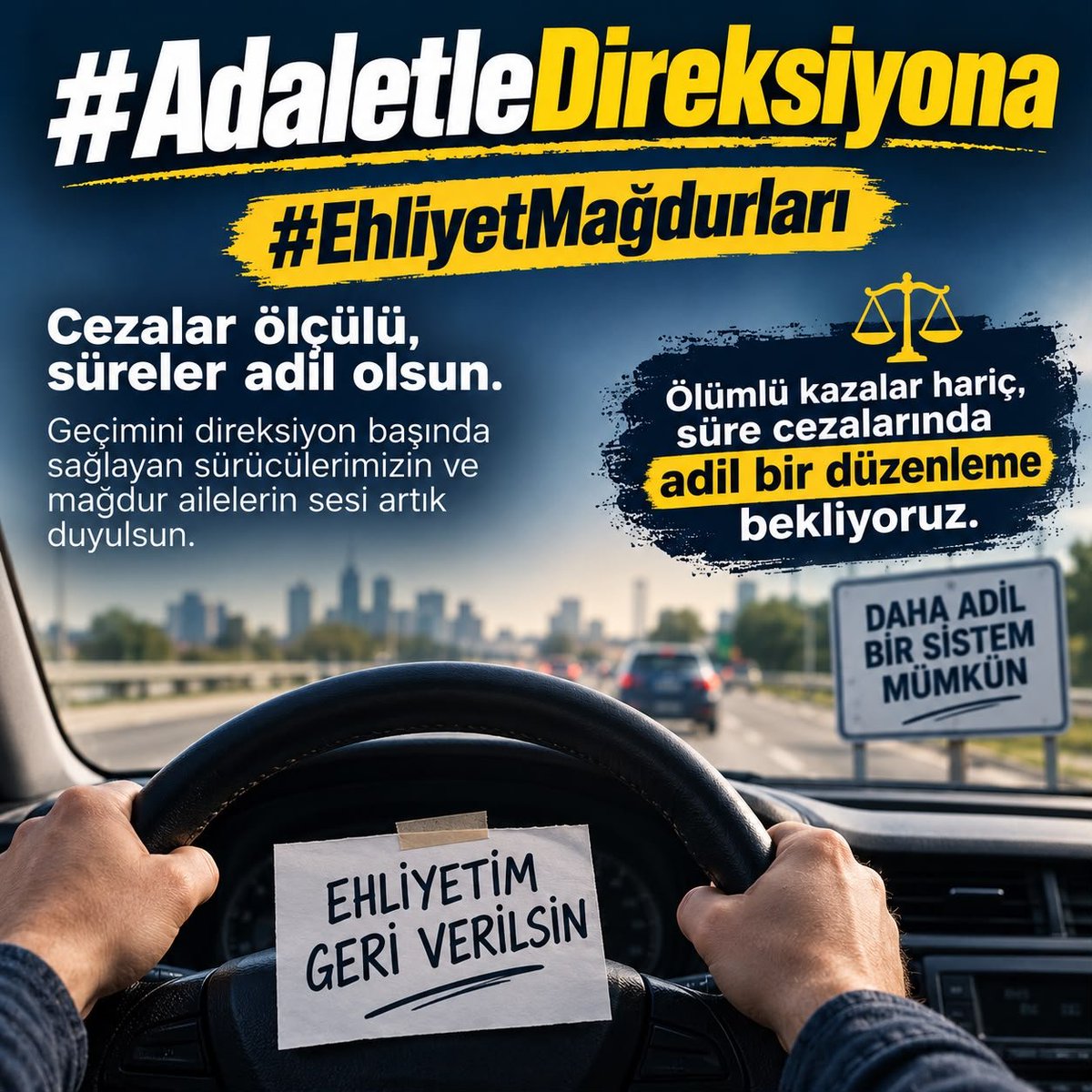 Sahin44Ufuk's tweet photo. AilelerİçinAdalet
#EhliyetMağdurları
Süre cezalarını paraya çevirelim sma1 cocuklarımızım valilik hesaplarına para yatıralım hem onların sağlında katkıda bunalım bizde ehliyettimize kavuşalım cezamızi bedeli ödemiş olalım 
@mustafaciftcitr 
@memetsimsek 
@bulenttufenkci https://t.co/Qxf44JSvBn