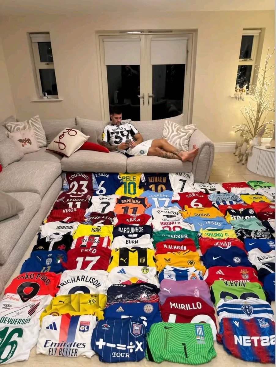 SportyCFC's tweet photo. Bruno Guimarães  extensive shirt collection 👀

This is beautiful 😍 https://t.co/lbupko3mlN