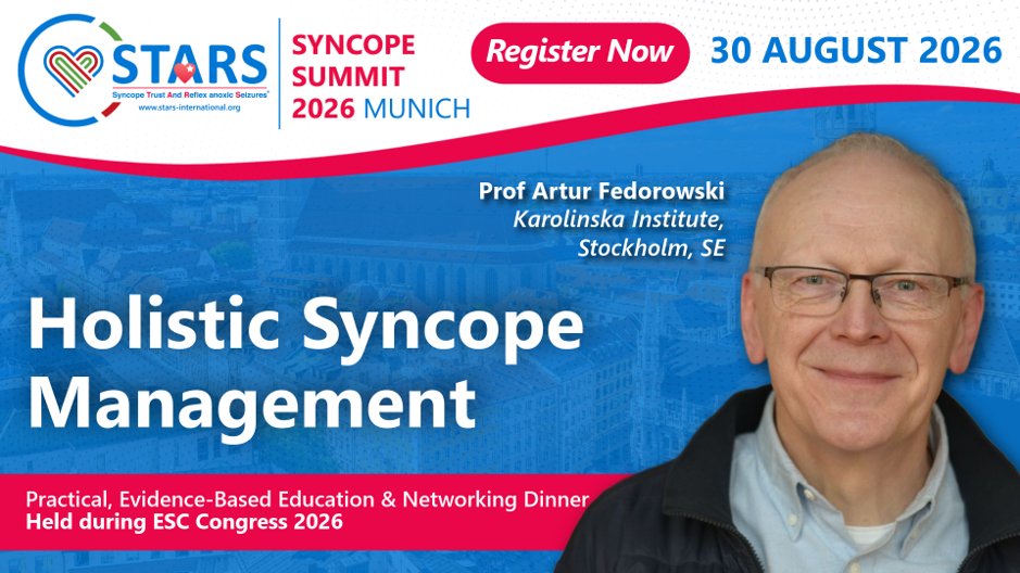 BlackoutsTrust's tweet photo. How can we improve #Syncope care through a more integrated approach? Prof @ArturFedorowski shares insights into contemporary syncope management at #STARSSyncopeSummit 2026. Register:
 https://t.co/FQdlKHrCkV https://t.co/oiYNytJvwA