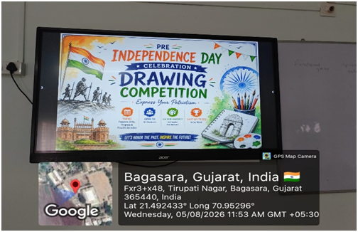 GSCBagasara's tweet photo. GSC, Bagasara organized a Drawing Competition as part of the Pre-Independence Day Celebration on 5th August 2026. @EduMinOfGujarat @CHEGujarat @KcgGujarat @SauUniOfficial @Bahauddinscijnd @GaccIiliyaoffc @ManishJani25 @Drgopalrathod
#preindependence #artwork #drawingcompetition https://t.co/EJ7wXqM2Qv