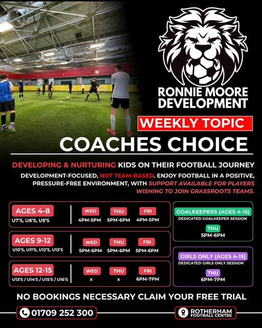 Stag_RosePPG's tweet photo. #wednesday π₯
β½οΈπ¦΅π½ #CoachesChoice
Rotherham Football Centre Eastwood Trading Est, Chesterton Rd, S65 1SU
#footballskills #play #development #coaching #grassrootsfootball #RonnieMooreAcademy #FootballTraining #PlayerDevelopment #GrassrootsFootball #TrainLikeAPro #NextLevel https://t.co/6zALJyrVIM