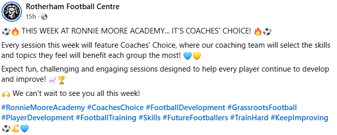 Stag_RosePPG's tweet photo. #wednesday π₯
β½οΈπ¦΅π½ #CoachesChoice
Rotherham Football Centre Eastwood Trading Est, Chesterton Rd, S65 1SU
#footballskills #play #development #coaching #grassrootsfootball #RonnieMooreAcademy #FootballTraining #PlayerDevelopment #GrassrootsFootball #TrainLikeAPro #NextLevel https://t.co/6zALJyrVIM