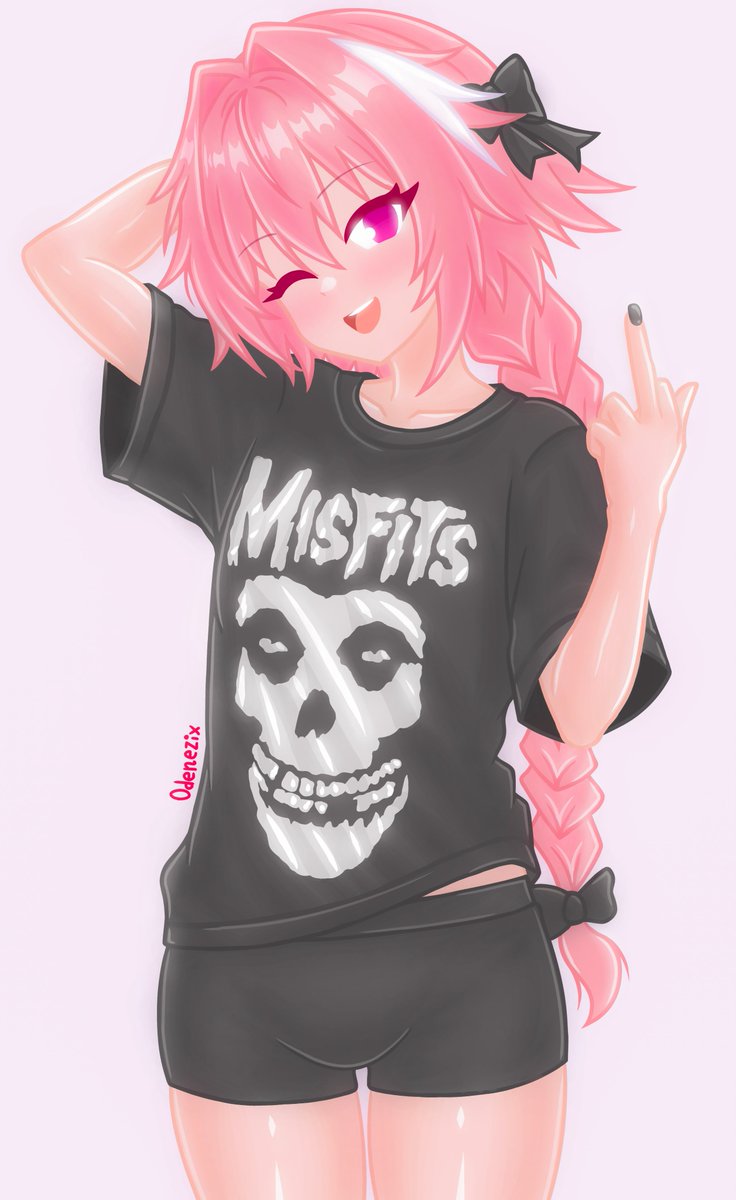 Odenezix's tweet photo. Astolfo in Misfits t-shirt ❤️‍🔥
 #astolfo #fate #misfits #astolfofate https://t.co/wsvw3Ia8O2