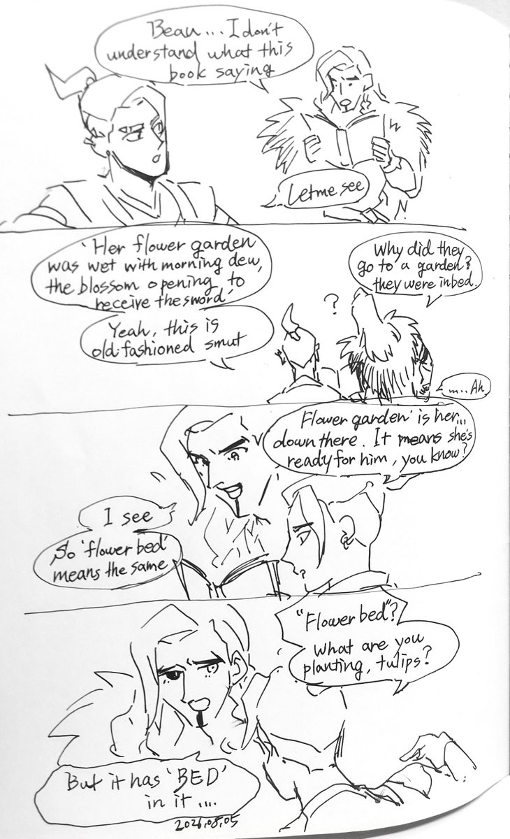 mud0mud0mud0's tweet photo. Doodle comic.Yasha and an Old-Fashioned Smut📖🌼 https://t.co/SKLU3NMQn6
