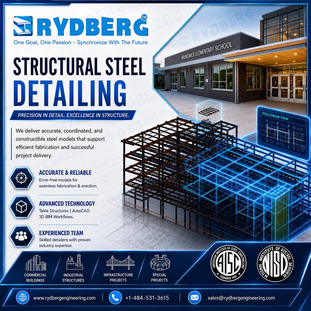 RYDBERGEnginee1's tweet photo. At RYDBERG Engineering, we deliver fabrication-ready structural steel detailing solutions ensuring accuracy, faster execution, and seamless project coordination.

#StructuralSteel #SteelDetailing #TeklaStructures #BIM #Engineering #Construction #AISC #NISD #RydbergEngineering https://t.co/z6WxZbBwjY