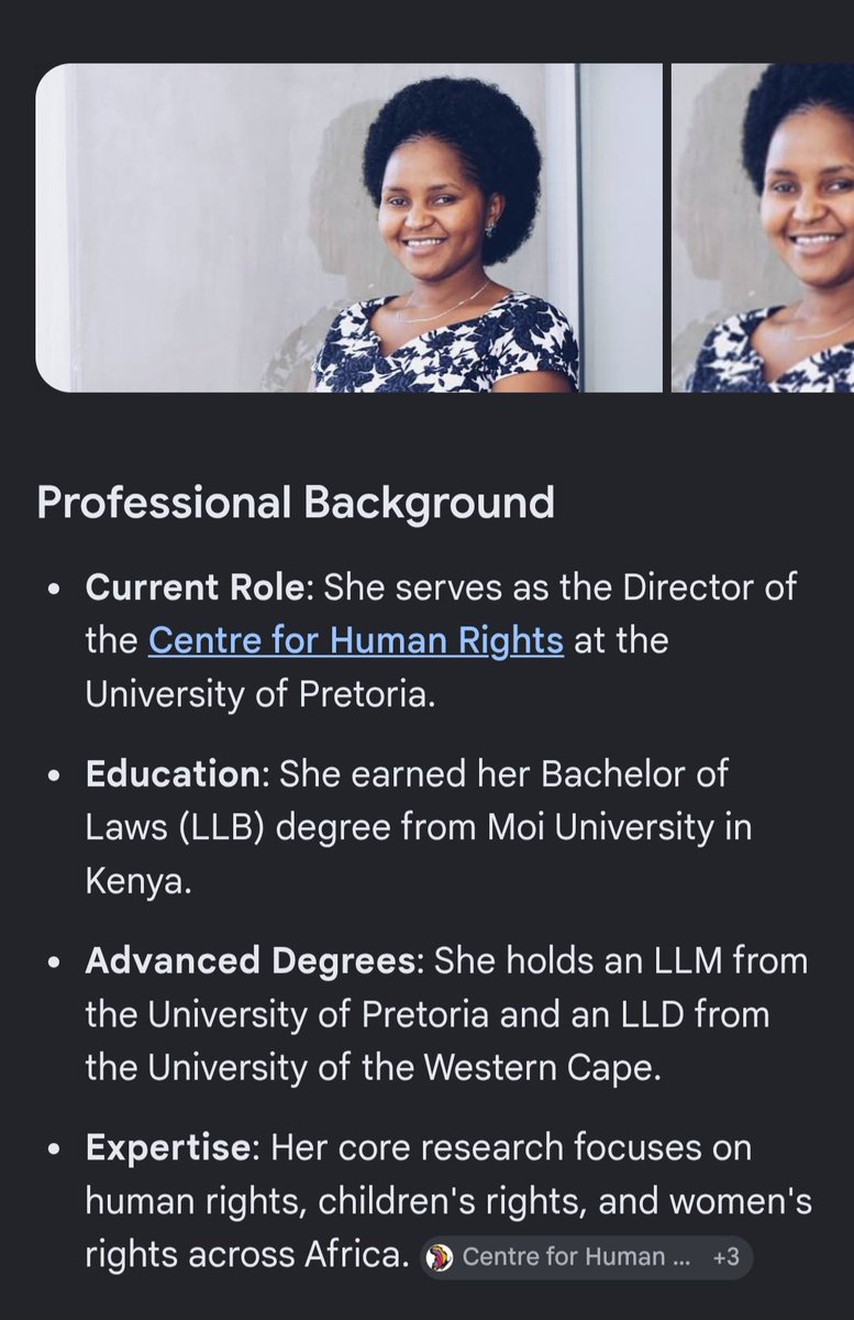 Sello_Libram's tweet photo. 🚨Alert - The University of Pretoria overlooks qualified black South African🇿🇦 candidates and instead appoints an underqualified Kenyan🇰🇪 national as its first woman Director of the Center for Human Rights.

They are continuing their war against black South African professionals https://t.co/gyZa4xBDA5
