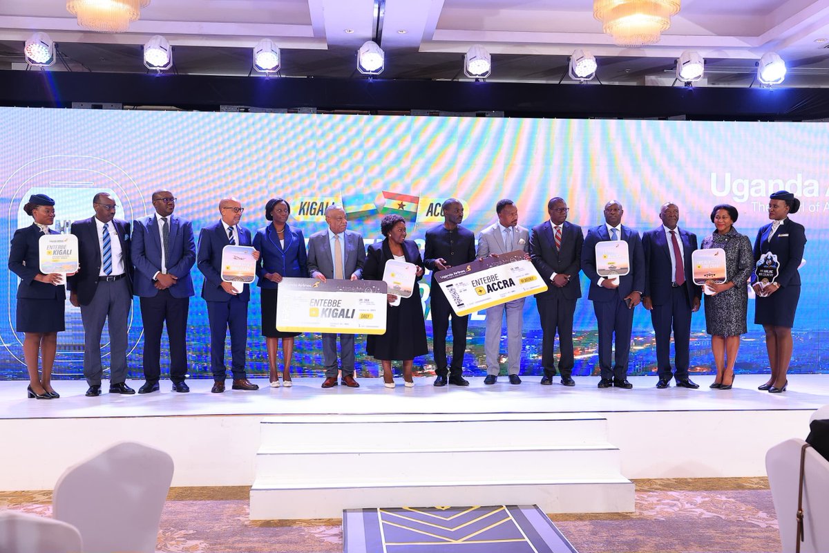 TourismBoardUg's tweet photo. Today, we joined @UG_Airlines as the national carrier announced the expansion of its African network with new routes to Accra, Ghana, starting 27 October, and Kigali, Rwanda, starting 18 November 2026.

Accra and Kigali offer important links to destinations that remain under-connected to much of Eastern and Southern Africa and are currently unserved directly by Uganda. 

This expansion will make it easier for more travellers, investors and business communities to access the Pearl of Africa and experience its wildlife, culture, landscapes, hospitality and adventure.

#ExploreUganda | #FlyTheCrane