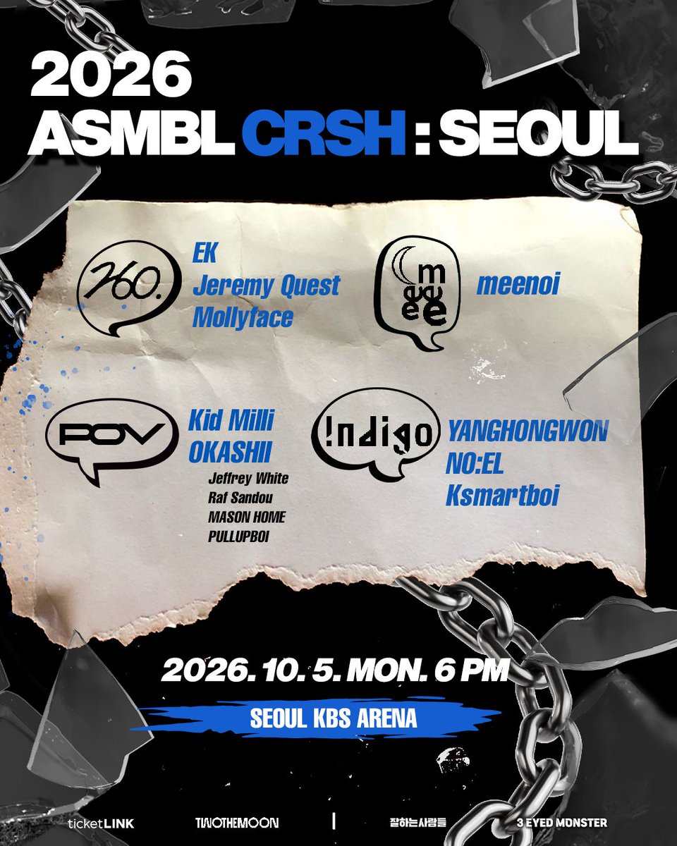 asmblcrsh's tweet photo. 2026 π¨πΊπ΄π©π³ πͺπΉπΊπ― : πΊπ¬πΆπΌπ³
ποΈ μλ§€μ² : ticket LINK / TWOTHEMOON
π« ν°μΌνλ§€ μμμΌμ : 08μ 12μΌ (μ) 17μ
#KidMilli #OKASHII #YANGHONGWON #NOEL #Ksmartboi #EK #Mollyface #JeremyQuest #meenoi https://t.co/Jhuqf9bMRU