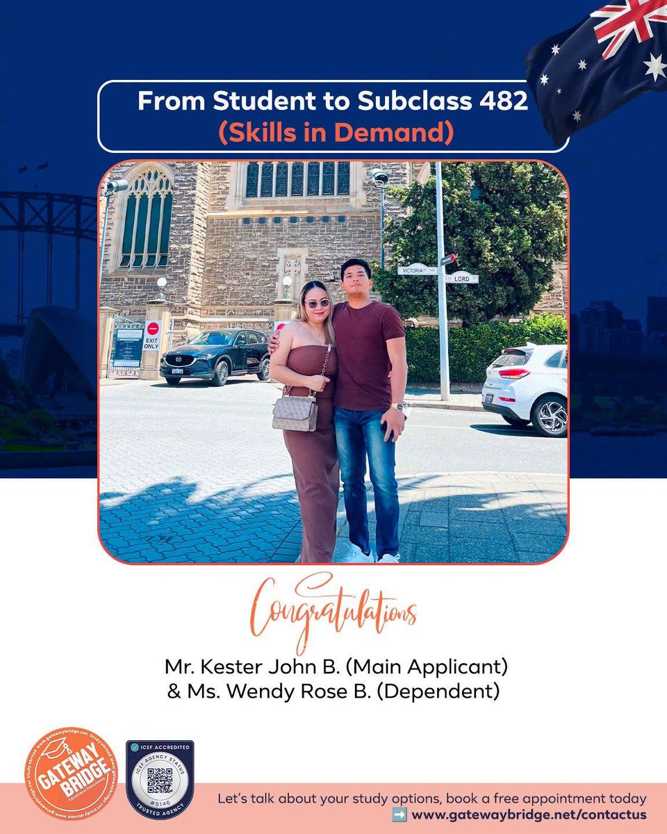 gatewaybridge's tweet photo. The visa you apply for today isn't just about where you'll be next year—it can influence where you'll be years from now. That's why every decision matters.
#AustraliaVisa #Subclass482 #Subclass500 https://t.co/q5fFB2a2cy