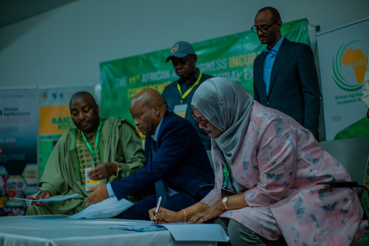 AAIN4Africa's tweet photo. AAIN and #AUIBAR have signed a Memorandum of Understanding at #AAICE2026 in Bujumbura, Burundi, strengthening collaboration to advance agribusiness incubation, innovation, entrepreneurship, youth employment and resilient agrifood systems across Africa. 
Together, 4 transformation https://t.co/HKaCkuZKa0
