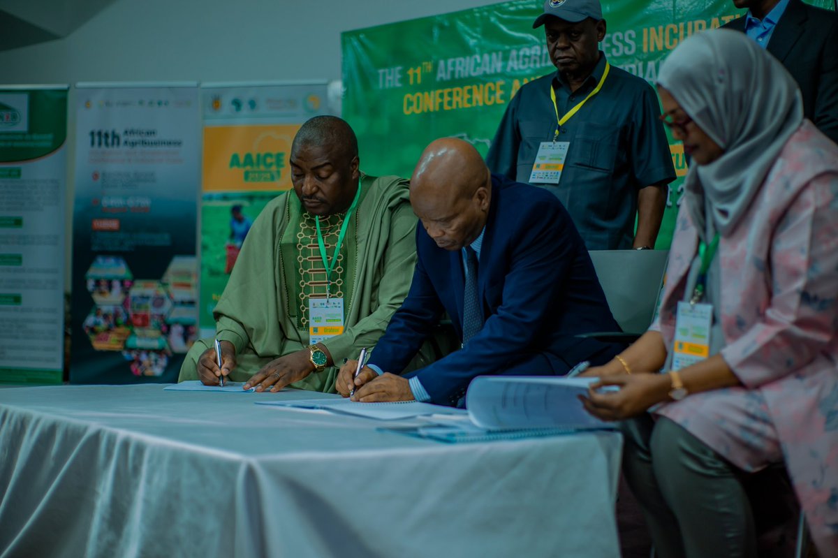 AAIN4Africa's tweet photo. AAIN and #AUIBAR have signed a Memorandum of Understanding at #AAICE2026 in Bujumbura, Burundi, strengthening collaboration to advance agribusiness incubation, innovation, entrepreneurship, youth employment and resilient agrifood systems across Africa. 
Together, 4 transformation https://t.co/HKaCkuZKa0