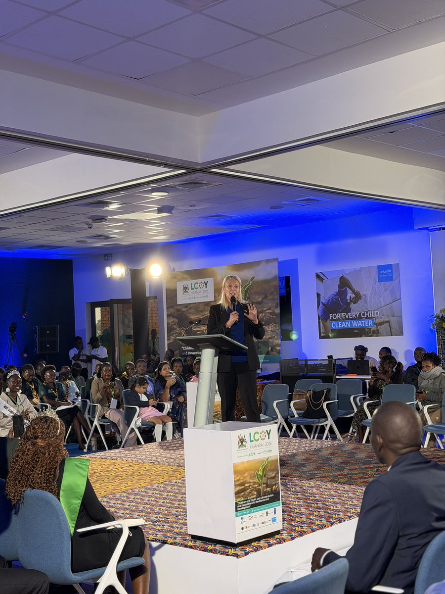 africafoicentre's tweet photo. 🌍 Driving climate action through innovation and youth leadership.

The UK High Commissioner to Uganda HE Lisa Chesney has emphasized the importance of clean energy and improved access to climate finance, reaffirming the UK's commitment to supporting climate-resilient solutions. 

She also challenged young people to be bold, take action, and lead the transition to a greener, more sustainable future.

#LCOYUg2026
