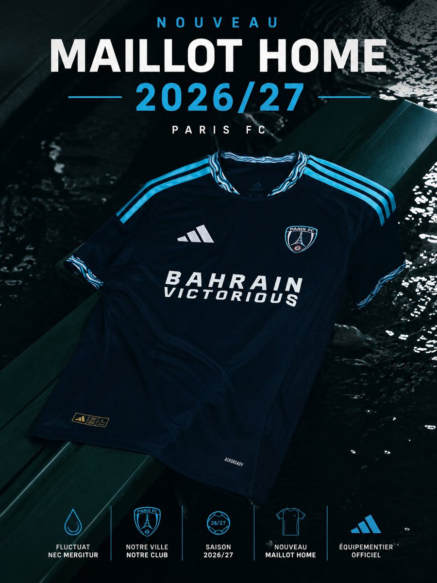voixduparisfc's tweet photo. 🔥 Notre nouveau maillot Home 2026/27 est enfin disponible !
Alors, vous en pensez quoi ? 👀💙
#ParisFC #HomeKit #Ligue1 https://t.co/8w6FmB8lOl