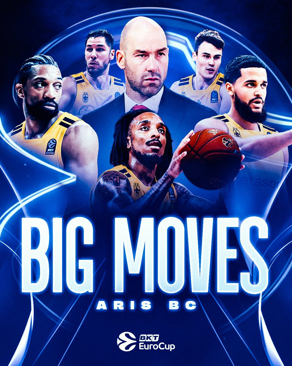 EuroCup's tweet photo. Big names. Bigger ambitions. 🟡⚫️

@ARISBCgr has built a roster worth watching ⭐

#RoadToGreatness https://t.co/EBBTP5mESL