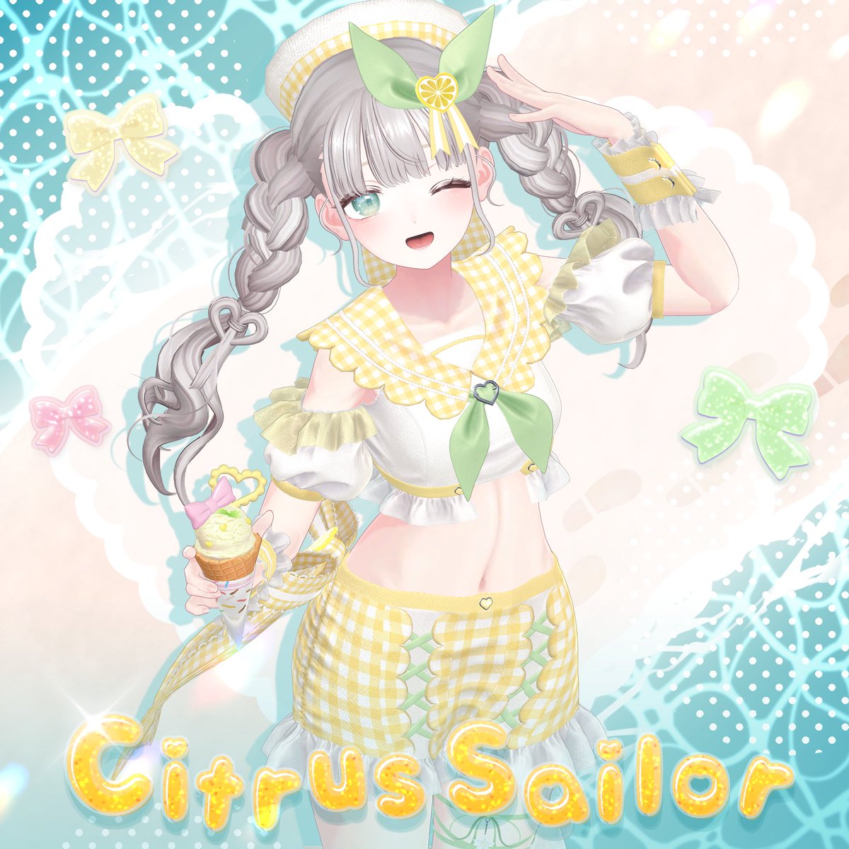 kamiya_vrcdayo's tweet photo. ✨🍋商品公開しました🍨✨
https://t.co/MdGqfj6frb
レモン×セーラー服をモチーフにした水着です！

🎁日頃の感謝を込めて、今回8/5(水)～8/7(金)の3日間限定で半額セールしております、よかったらチェックしてみてください！

🎉引用RPで結果がすぐわかる！
発売記念リポくじ開催いたします🎉
こちらのツイートを引用PRした後、下のURLからぜひご参加ください～！！
