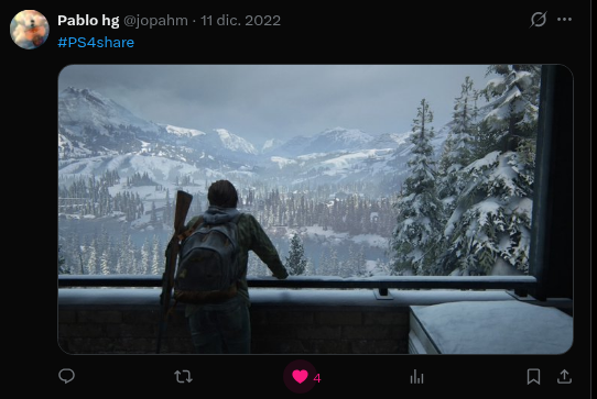 jopahm's tweet photo. casi 4 años después vuelvo a jugar esta increíble historia ahora en PC (Gracias The last of us 2 por todo). https://t.co/QEjqXAF8qy