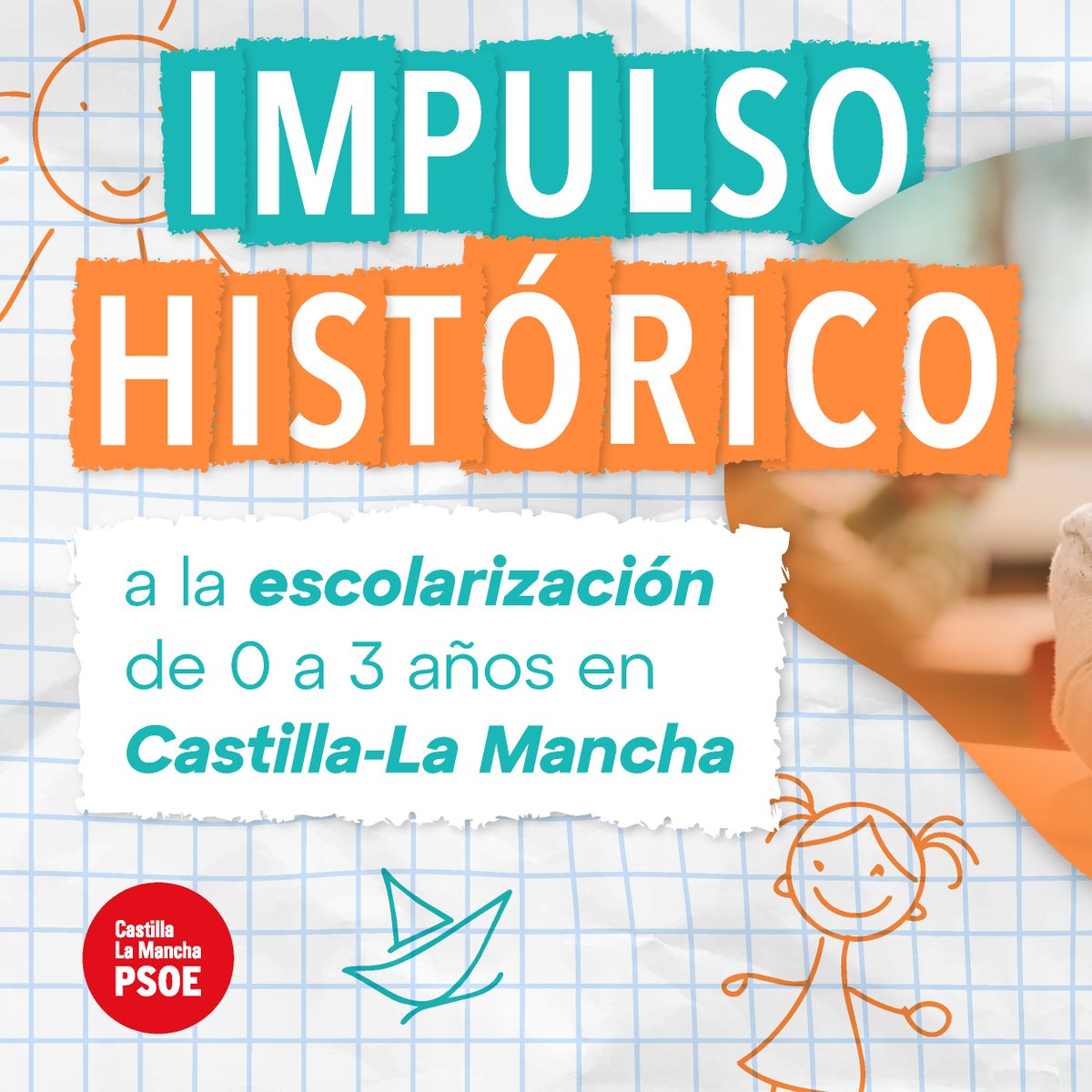 pscmpsoe's tweet photo. ¡Hacemos historia en la educación infantil de #CLM! 🏫👶🎒

Con @garciapage damos un impulso a la escolarización de 0 a 3 años 👇 Una apuesta de 38M€ para nuevas plazas públicas, infraestructuras y apoyo real a la conciliación y al medio rural. https://t.co/LqfGX1STq9