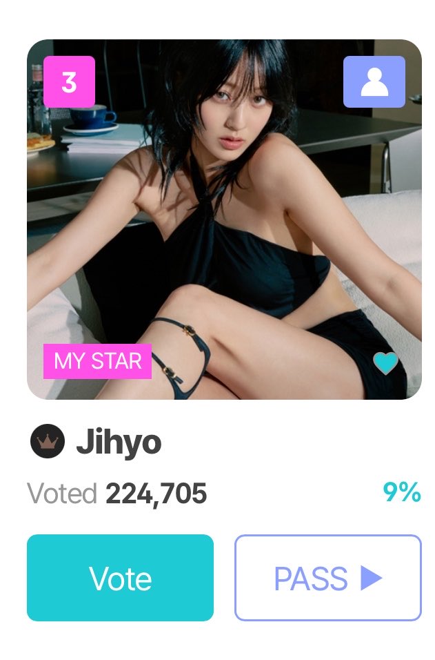 JihyoUnion's tweet photo. ⚠️ My Star (Female) - Final Round

JIHYO is currently the 3rd! Keep voting let’s 
go for 1st place 🔥

How to Vote:
Watch Ads (Video Vote)
50 votes per ad
Up to 40 ads per day

Earn Stars ⭐
Complete daily tasks for free stars

Purchase Rainbow Stars 🌈
Optional in-app purchase for extra votes

⏰ Ends: Aug 17 (12 PM KST)
🏆 Winner will receive a trophy 

Vote here: https://t.co/4rOV1cU54P https://t.co/LP2LLCjOv8

#지효 #ジヒョ #JIHYO
#TWICE #트와이스