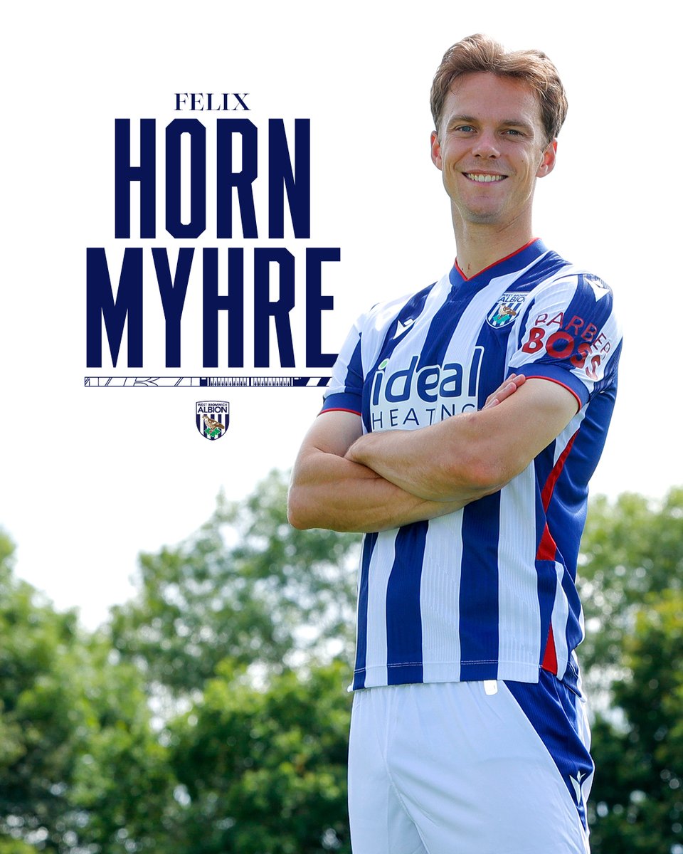 WBA's tweet photo. We're delighted to announce the signing of Felix Horn Myhre on a three-year deal for an undisclosed fee! ✍️

Welcome to the Albion, Felix! 🇳🇴