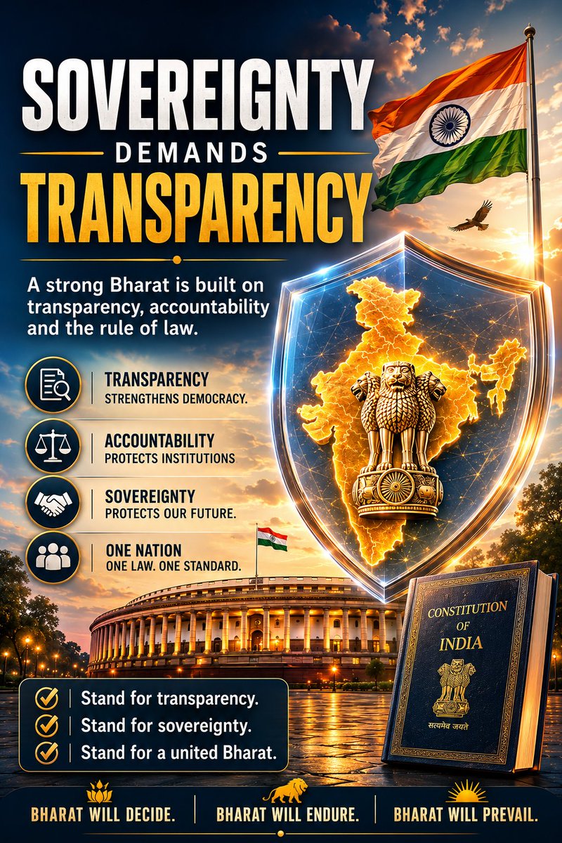 RDS_Bharath's tweet photo. So, this is what has everyone worried.

India wants to put tighter checks on foreign money entering the country, the usual chorus begins.

An American lawmaker weighs in.
Congress declares it will resist the FCRA changes “very strongly.”
And a measure centred on greater oversight of foreign funds is suddenly presented as something far more sinister.

That alone deserves scrutiny.
India is a sovereign country. It has every right to ask a basic question: when money crosses our borders, who sends it, who receives it and what safeguards govern its use?
That should be routine, not revolutionary.

Foreign assistance can do enormous good. But good intentions cannot mean exemption from accountability. Nor can invoking religion, charity or human rights place financial oversight beyond the reach of Indian law.
And perhaps this is where the debate becomes uncomfortable.
For generations, India has witnessed external ideas, interests and institutions acquire influence within its social and political life. We have also seen how India's existing divisions can become the subject of competing agendas.
Today, a more confident Bharat is saying: enough of unquestioned influence.

We can welcome legitimate cooperation without surrendering scrutiny.

We can respect every faith without surrendering sovereignty.
We can protect civil society without creating islands of unaccountability.
So let the debate be held in the open.

If the funding is legitimate, transparency should strengthen it - not threaten it.
If the work is genuine, accountability should not be feared.

And if the law is India's law, India must have the final say.
The real issue is therefore not who is offended by FCRA reform.
It is why anyone believes India should apologise for wanting to know what foreign money is doing inside India.

No insinuations. No special exemptions. No double standards.
One country. One law. One standard of accountability.
Bharat's institutions must answer to Bharatiyas, not to external pressure.

Stand for transparency.
Stand for sovereignty.
Stand for a united Bharat.
Bharat will decide. Bharat will endure. Bharat will prevail.

#FCRA #Transparency #NationalSovereignty #Accountability #RuleOfLaw #OneLawForAll #UnitedBharat #StrongerBharat #IndiaFirst #Democracy