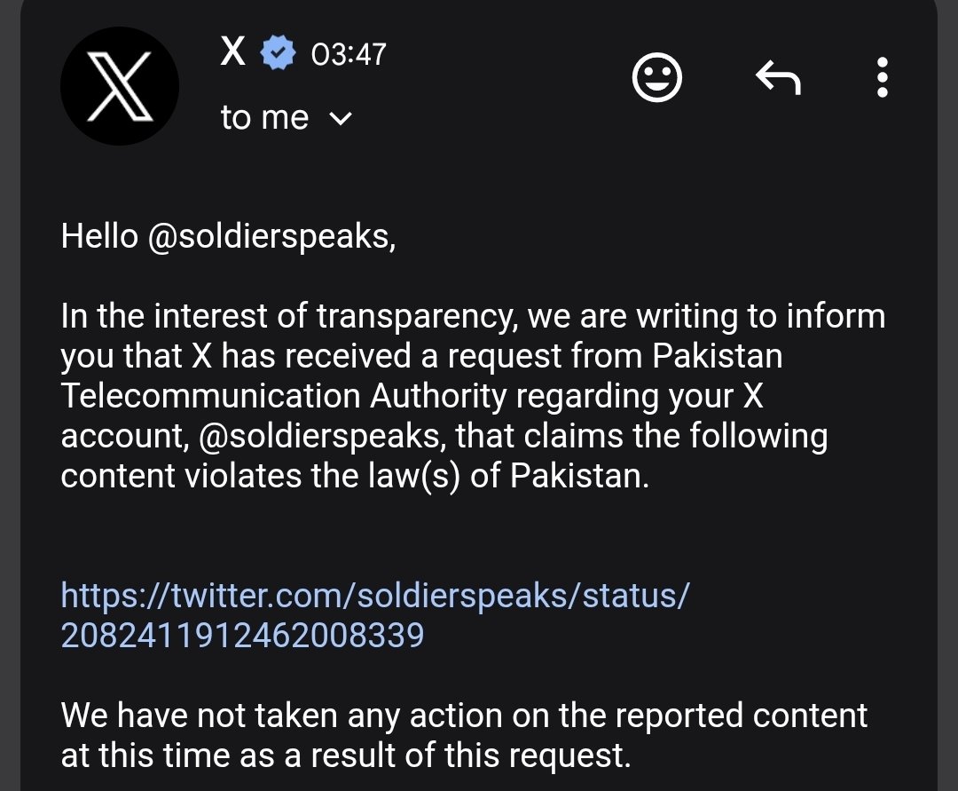 soldierspeaks's tweet photo. اس پوسٹ کو دوسری دفعہ چاچو حفیظ الرحمان کی پی ٹی اے نے غیر قانونی قرار دیا ہے۔ کوئی پوچھے کہ بھلا کیوں؟ https://t.co/L6UyohLP9K