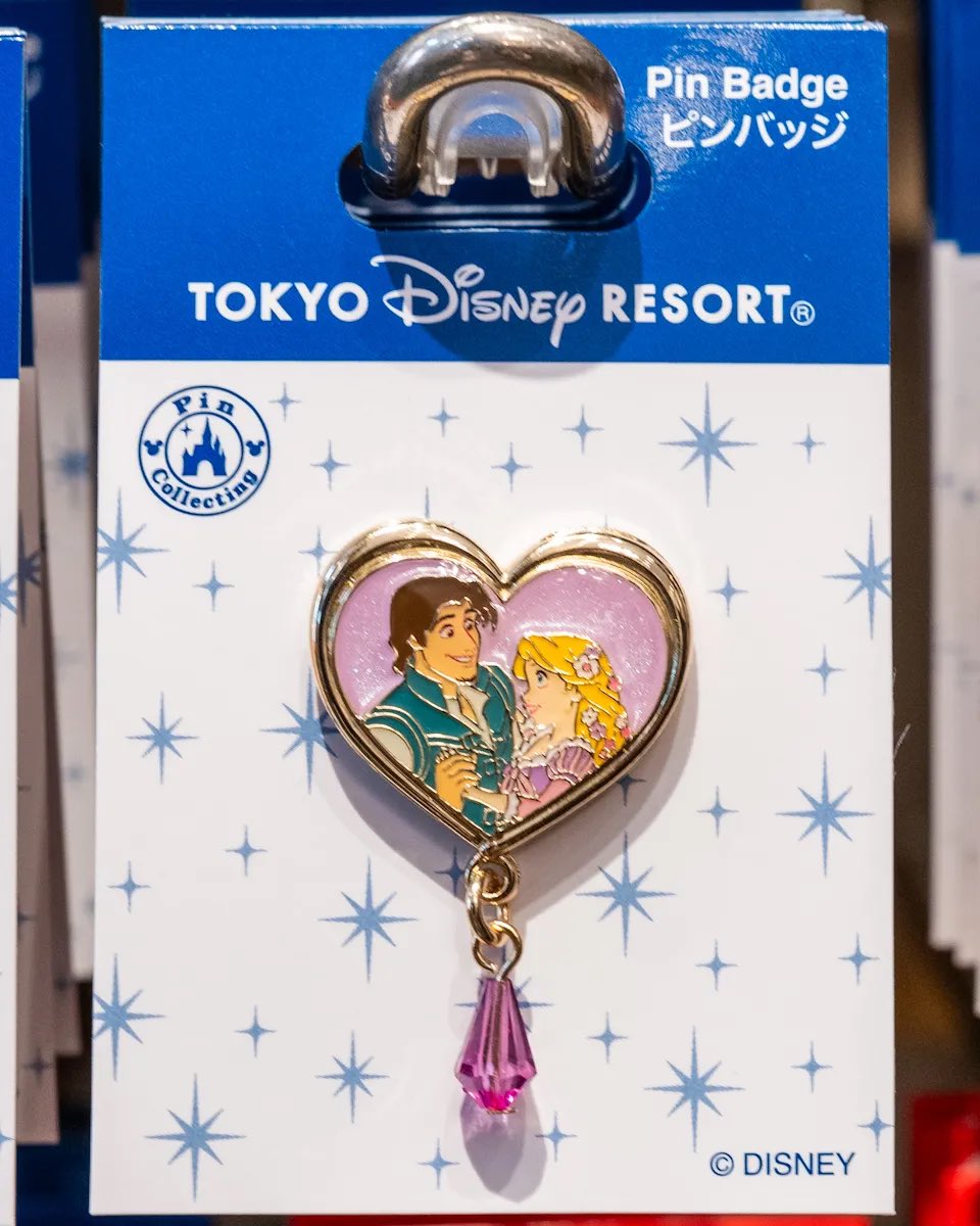 ハート＆揺れるストーンがかわいいピンバッジ！ 東京ディズニー