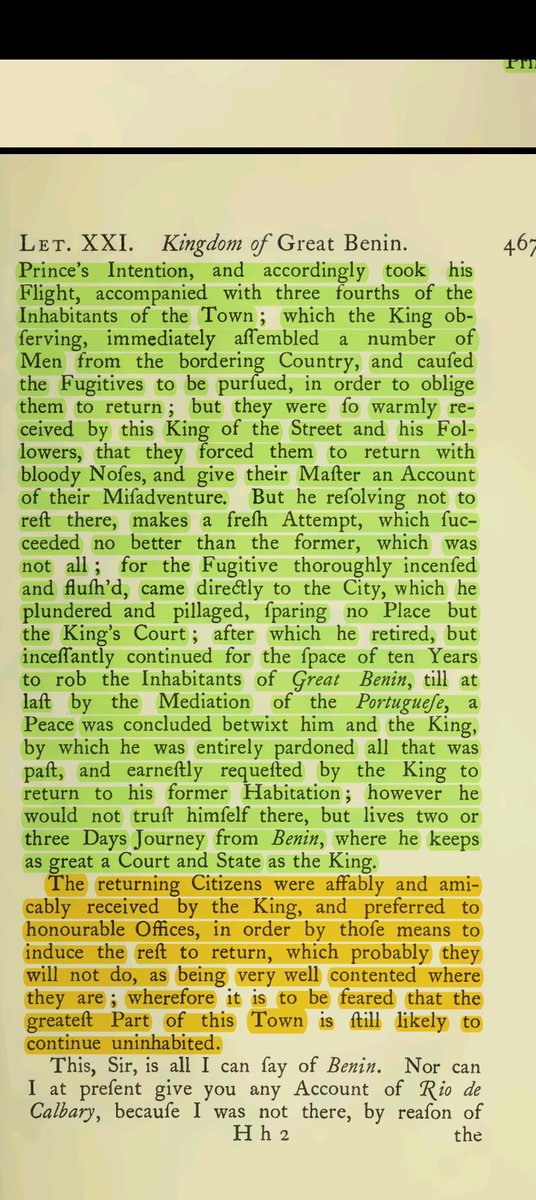 ifeora90's tweet photo. There's reason you're given brain,read.
When you see Ndigbo talk about Agha Idu N'ọbá that's war of Idu and Ọbá of Bini and Ézè Chima that's King Chima and his companions retuning to found many Igbo towns,they are talking about this which William Bosman confirmed in 1705. Okpo https://t.co/9X1LGM8TcL