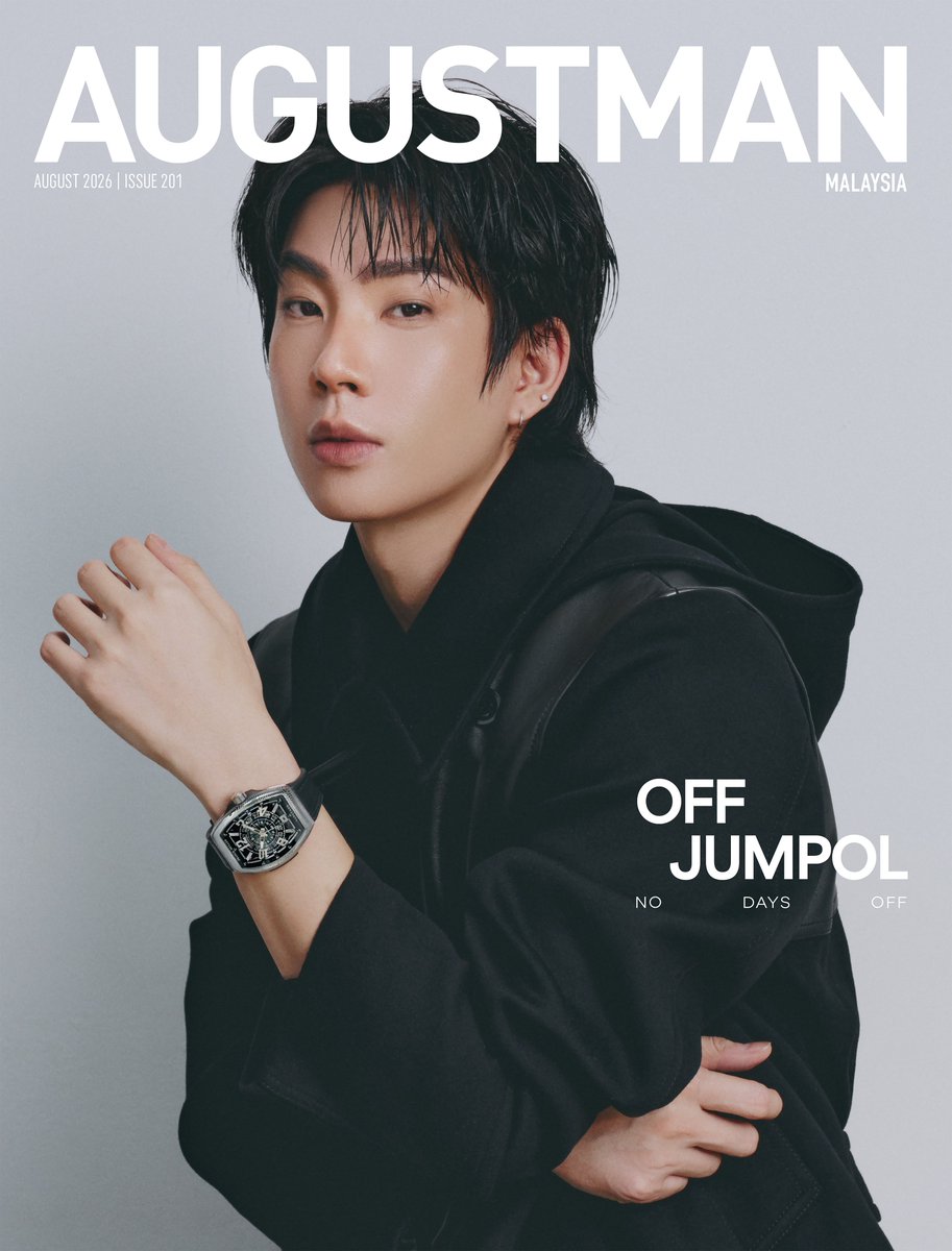 GMMTV's tweet photo. พบกับ “ออฟ จุมพล” บนปกนิตยสาร AUGUSTMAN Singapore และ AUGUSTMAN Malaysia ประจำเดือน August 2026 พร้อมรับชมภาพแฟชั่นเซตจากแบรนด์นาฬิกา Franck Muller และบทสัมภาษณ์ภายในเล่ม 

แฟนๆ สามารถติดตามได้แล้ววันนี้ทุกช่องทางโซเชียลมีเดีย AUGUSTMAN 

#AUGUSTMAN #AUGUSTMANSG @AugustMan 
#FranckMuller @FranckMuller 
#OffJumpol @off_tumcial 
#GMMTV
