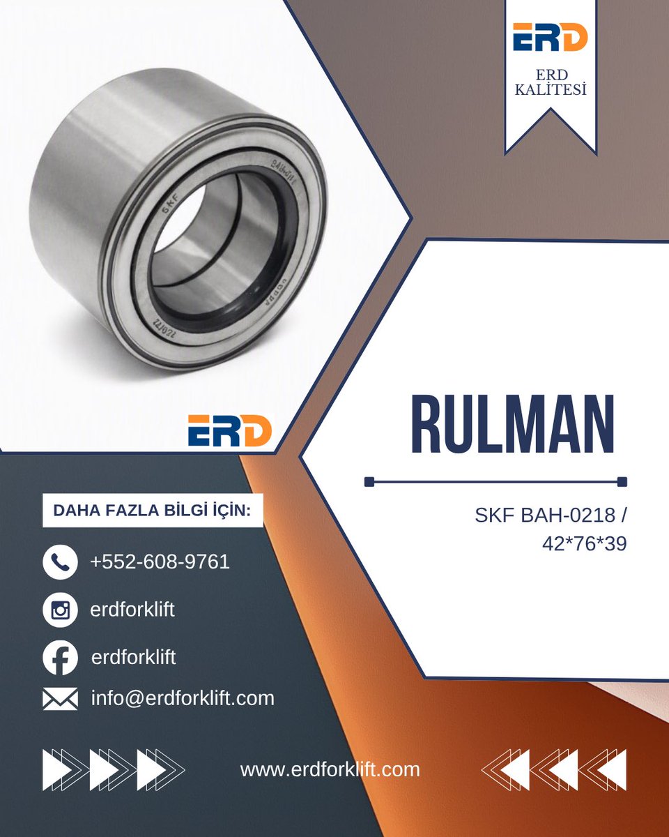 ERDFORKLIFT's tweet photo. RULMAN / SKF BAH-0218 / 42*76*39 şimdi stokta! 🟠🔵

Yükünüzü hafifleten parça çözümleri 🛠️ #erd #erdforklift #forkliftyedekparça #parts #rulman https://t.co/Q0lsY1daj0